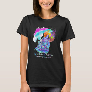 Kampf wie ein Wolf Lila Ribbon Fibromyalgie T-Shirt