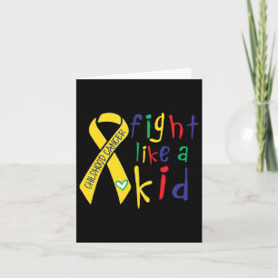 Kampf wie kid Gold Ribbon Kinderkrebs Awaren Karte