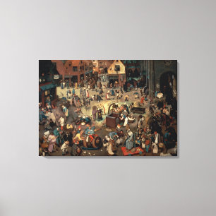 Kampf zwischen Karneval und geliehen, 1559 Leinwanddruck