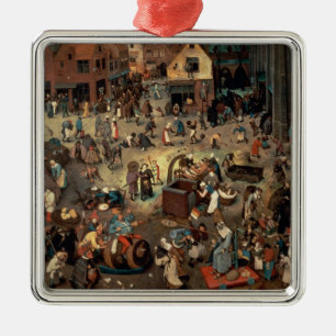 Kampf zwischen Karneval und geliehen, 1559 Silbernes Ornament