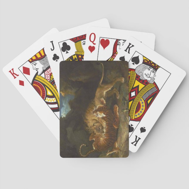 Kampf zwischen Löwen und Tiger Spielkarten (Rückseite)