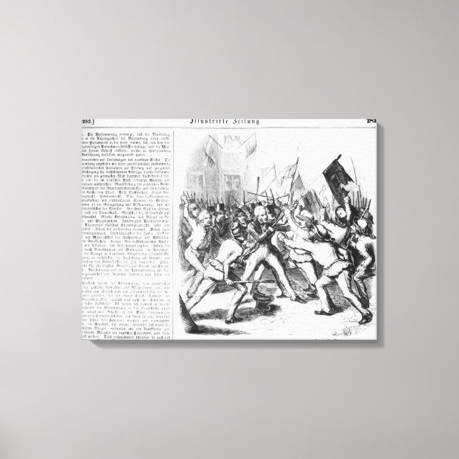 Kampf zwischen Republikanern und Parlament Leinwanddruck (Vorderseite)