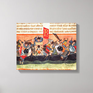 Kampf zwischen Römern und Gauls Leinwanddruck