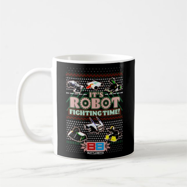 Kampfbots Es ist roboter Kampfzeit hässlich Kaffeetasse (Links)