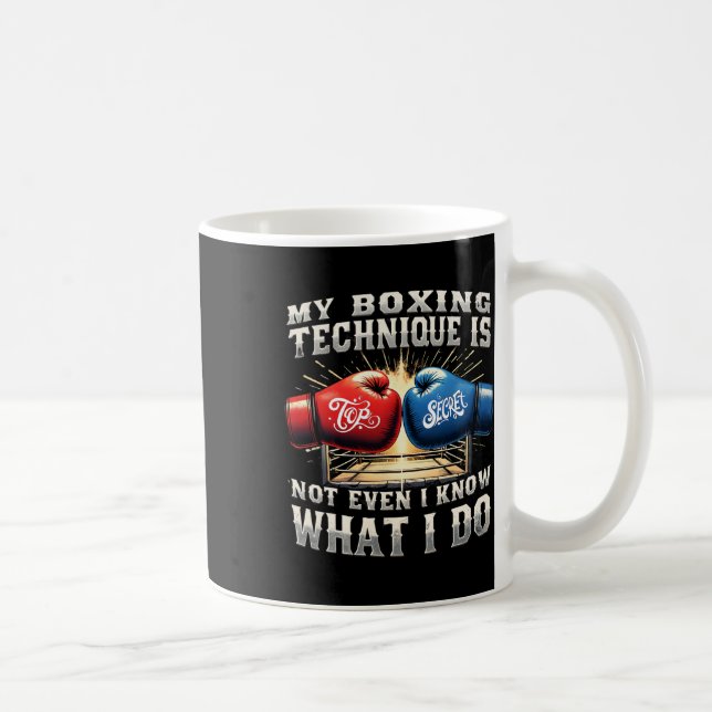 Kampfboxhandschuhe - Funny Gym Quote - Retro Bo Kaffeetasse (Rechts)