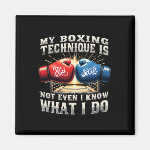 Kampfboxhandschuhe - Funny Gym Quote - Retro Bo Magnet