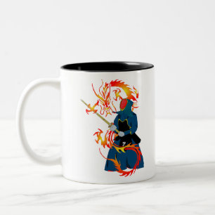 Kampfdrache: Hwa Rang Do Stick Fighting Dragon Zweifarbige Tasse