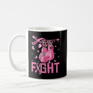 Kämpfe Brustkrebs-Bewusstsein Boxhandschuhe Kriege Kaffeetasse