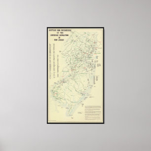 Kämpfe des revolutionären Krieges in New-Jersey Leinwanddruck