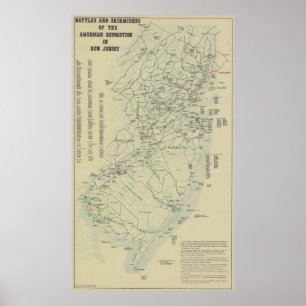 Kämpfe des revolutionären Krieges in New-Jersey Poster