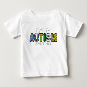 Kämpfe für Autismus-Bewusstsein Farbige Gestaltung Baby T-shirt