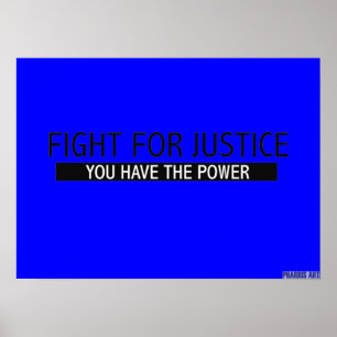 Kämpfe für das Justizposter Poster