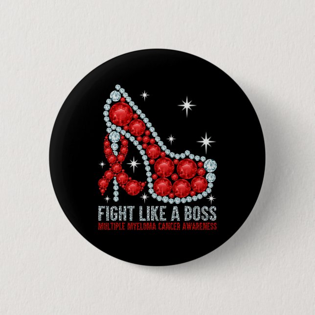 Kämpfe gegen Blutkrebs wie ein Boss Multiples Myel Button (Vorderseite)