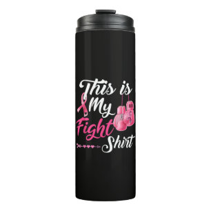 Kämpfe gegen Brustkrebs Pink Ribbon Fighter Boxen Thermosbecher