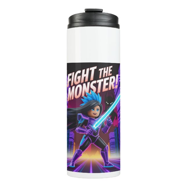 Kämpfe gegen das Monster  Thermosbecher (Vorderseite)