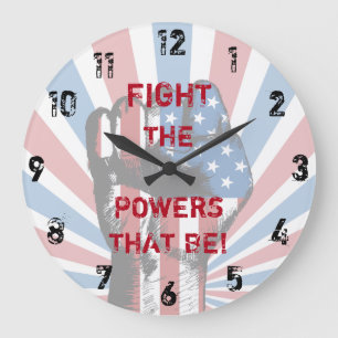 Kämpfe gegen die Power, die sein! Große Wanduhr