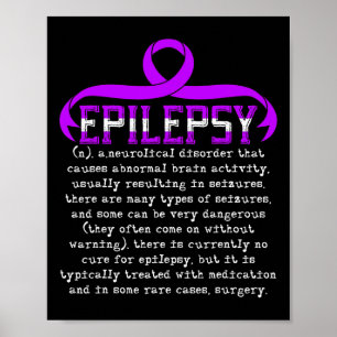 Kämpfe gegen Epilepsie Epileptiker Epilepsie-Bewus Poster