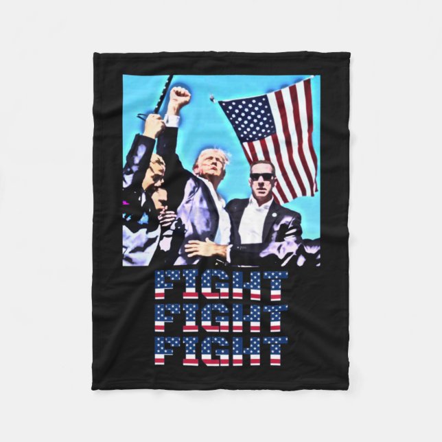 Kämpfe gegen Kundgebung Faustpumpe Fleecedecke (Vorderseite)