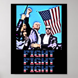 Kämpfe gegen Kundgebung Faustpumpe Poster