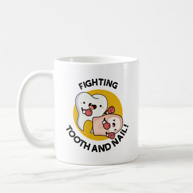 Kämpfe mit Zahn und Nagelflinten Boxpistolen Kaffeetasse (Links)
