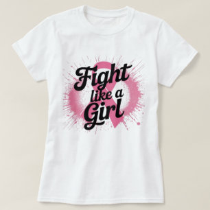 Kämpfe wie ein Mädchen Brustkrebs-Bewusstseins-D T-Shirt