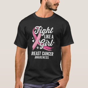 Kämpfe wie ein Mädchen Pink Ribbon Kriegerin T-Shirt
