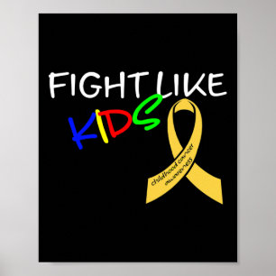 Kämpfe wie Kinder Monat der Aufklärung über Kinder Poster