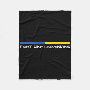 Kämpfe wie ukrainische Ukraine-Flagge Unterstützun Fleecedecke