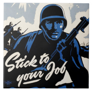 Kampfeinsatz Strandkopf Amerikanischer Krieger Fliese