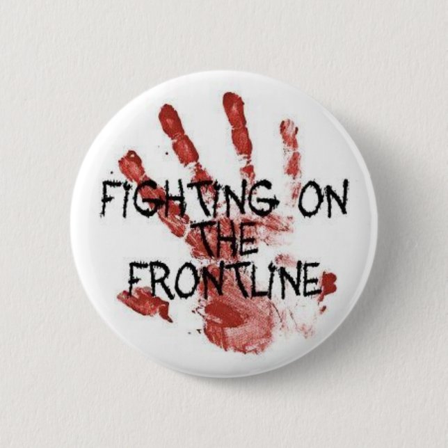 Kämpfen auf dem Frontlinieknopf Button (Vorderseite)
