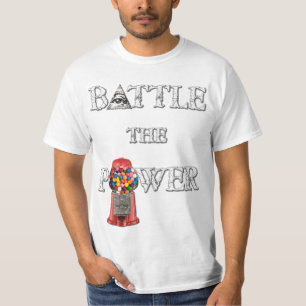 Kämpfen Sie den Power! Doppeltes versah mit Seiten T-Shirt