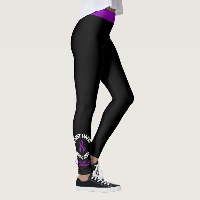 Kämpfen Sie hart... Fibro Leggings (Rechts)