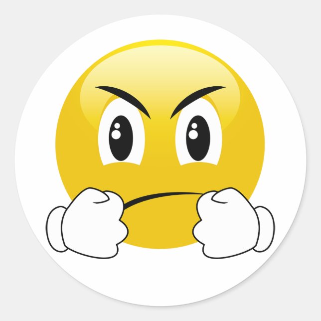 Kämpfen wir gegen die Besetzung von Emoji-Stickern Runder Aufkleber (Vorderseite)