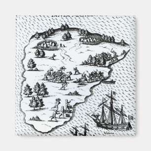 Kämpfende Eingeborene Ferdinand Magellan auf Inse Magnet