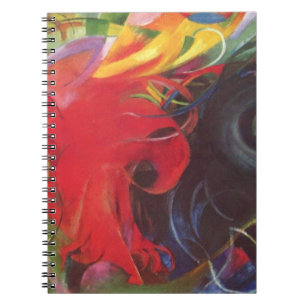 Kampfende Formen von Franz Marc, Vintage Fine Art Notizblock