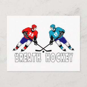 Kämpfende Hockeyspieler Postkarte