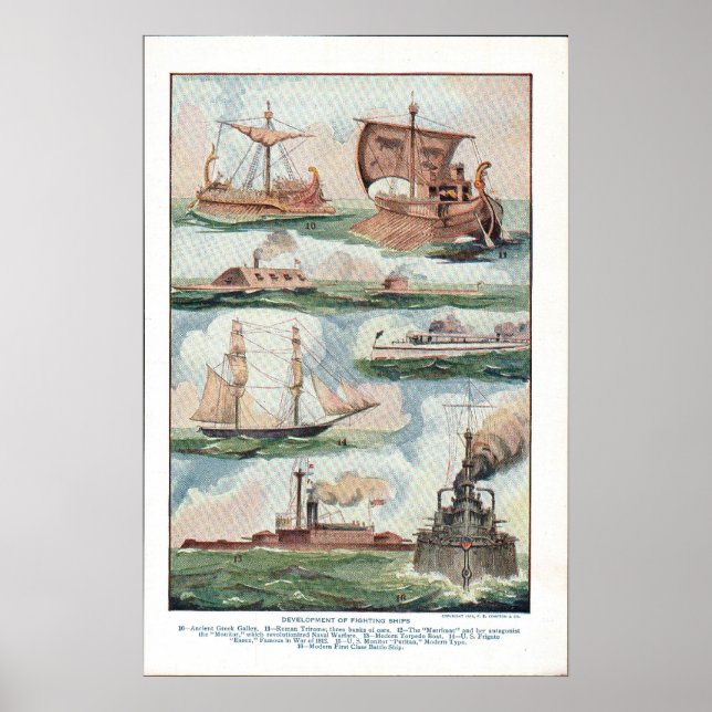 Kämpfende Schiffe Poster (Vorne)