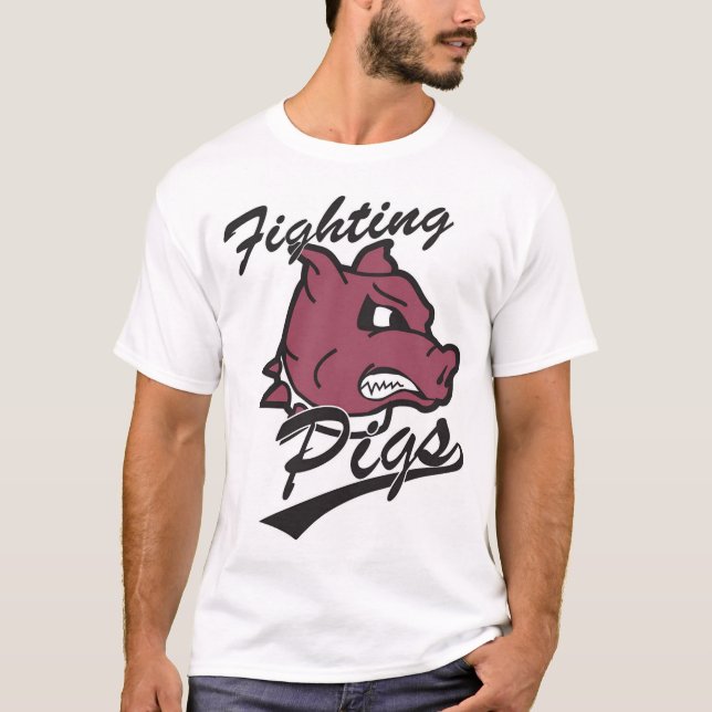 Kämpfende Schweine T-Shirt (Vorderseite)