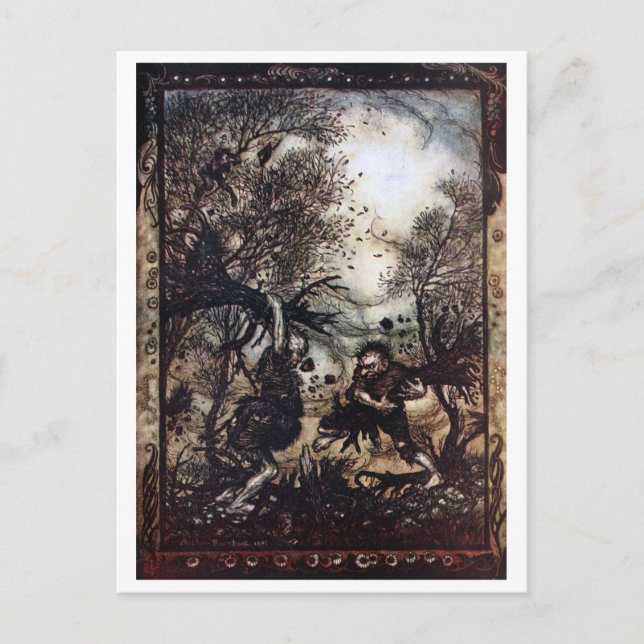 Kämpfender Giants Postkarte (Vorderseite)