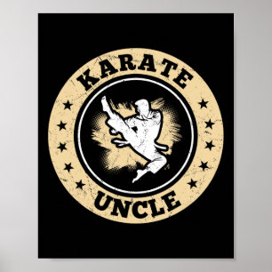 Kämpfender Karate-Onkel Karate-Kämpfer Poster