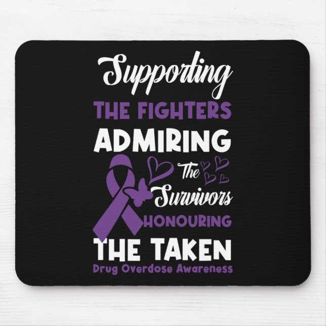 Kämpfer, die das Bewusstsein für die Drogenüberdos Mousepad (Vorne)