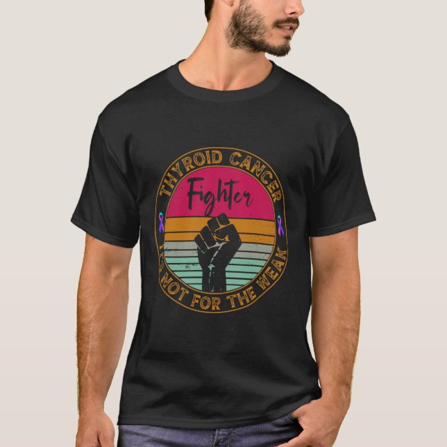 Kämpfer gegen das Bewusstsein für Krebs und Kriege T-Shirt (Vorderseite)