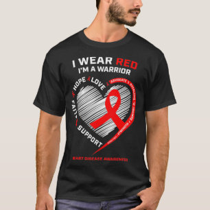 Kämpfer Geschenke ich trage Rote Herzkrankheit Aw T-Shirt