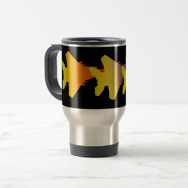 Kämpfer Jets Squadron Travel Mug Reisebecher (Vorderseite Links)