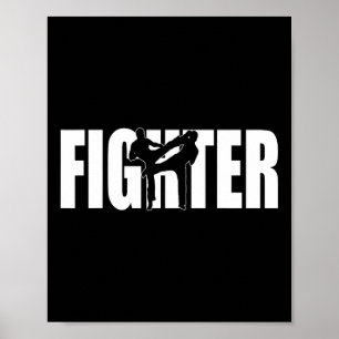 Kämpfer Mma Kickboxen Muay Thai Mixed Martial Art Poster