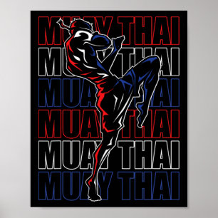 Kämpfer Muay Thai Sports Martial Arts Mixed Martia Poster