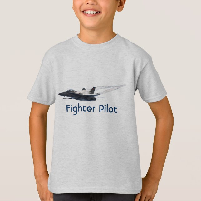 Kämpfer Pilot F/A-18 Flugzeug Kids T - Shirt (Vorderseite)