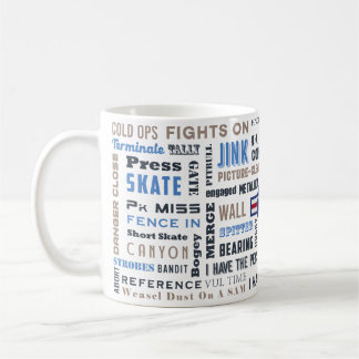 Kämpfer Pilot-Tasse mit Lingo (alle Zweige) Kaffeetasse