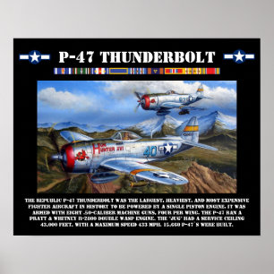 Kämpfer-Plakat des Thunderbolt-P-47 Poster