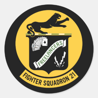 Kämpfer Squadron 21 VF-21 Runder Aufkleber
